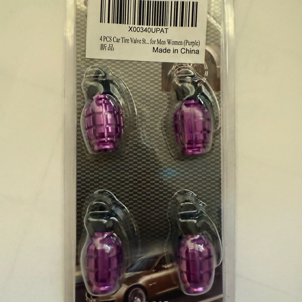 Purple Tire Valve Stem Caps